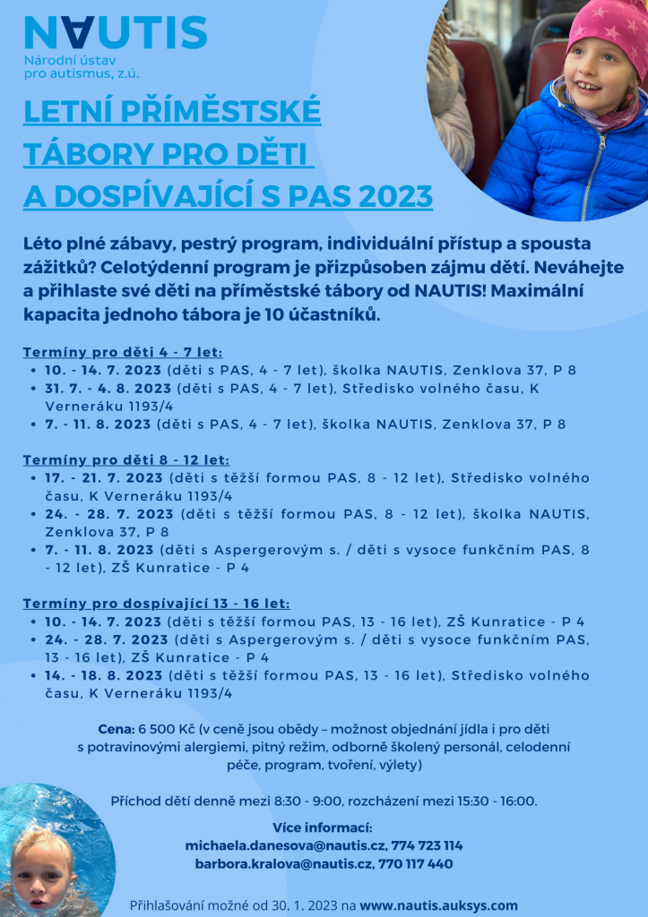 Tábory pro děti a dospívající s PAS